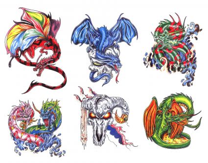 Colored Dragon Pics Tattoo